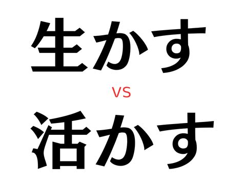 いかせる|「生かす」と「活かす」の違いと使い分けを例文つきで解説